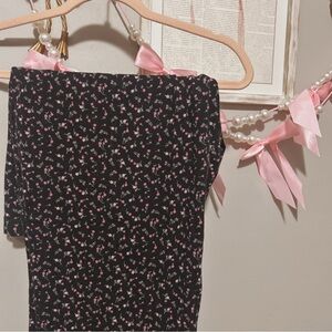 Vintage Plus Size Rose Bud Pajama Pants